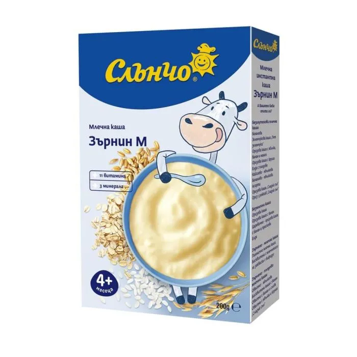 Слънчо Млечна инстантна каша „Зърнин М“ (4+ месеца) – 200 г