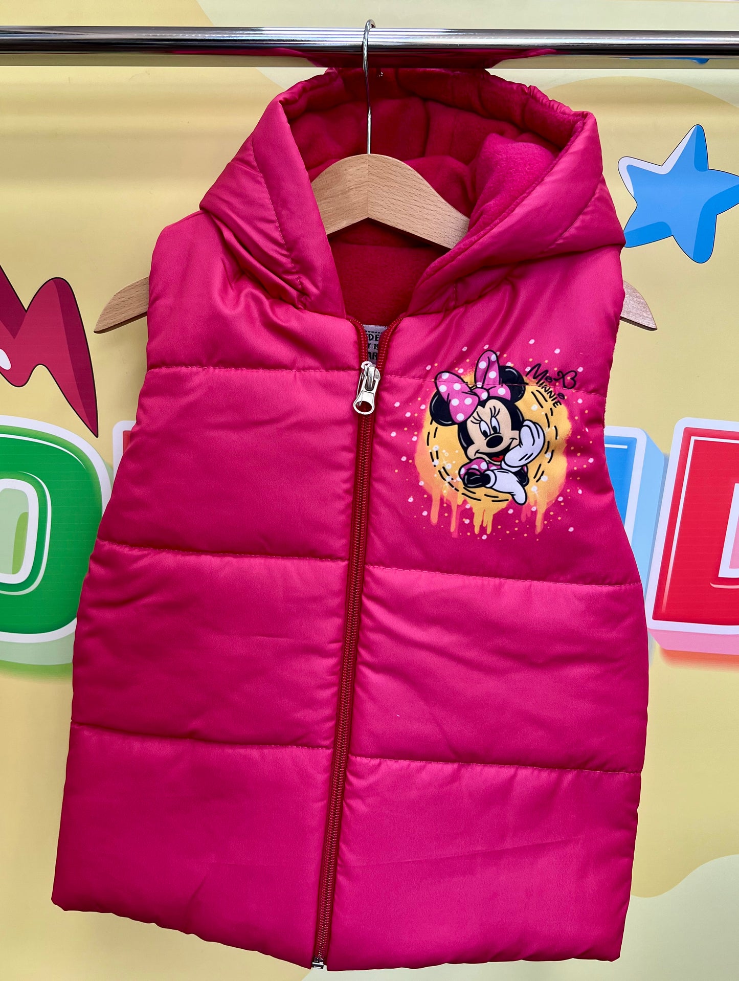 Детски елек с качулка Minnie – розов (пролет/есен)