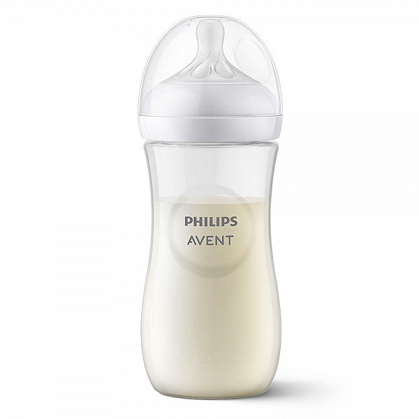 Шише за хранене Natural Response 330 мл с биберон без протичане Natural Response Поток 4, 3м+, Philips AVENT SCY906/01