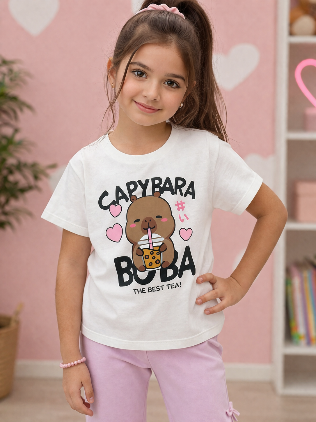Детски комплект тениска и клин Capybara Boba – памук с еластан