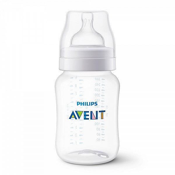Комплект от 2 бр. шишета за хранене Anti-Colic 260 мл, с биберон със сила на потока 2, 1м+ Philips AVENT SCY103/02
