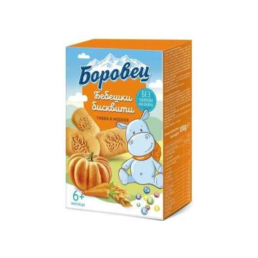 Боровец Бебешки бисквити с тиква и морков (6+ месеца) – 100 g