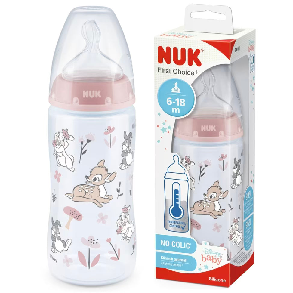 Nuk FC Temperature Control Шише с биберон Бамби 6-18М 300 мл