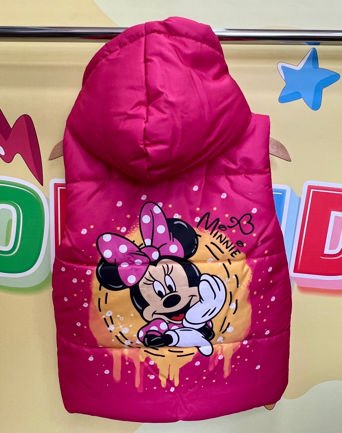 Детски елек с качулка Minnie – розов (пролет/есен)