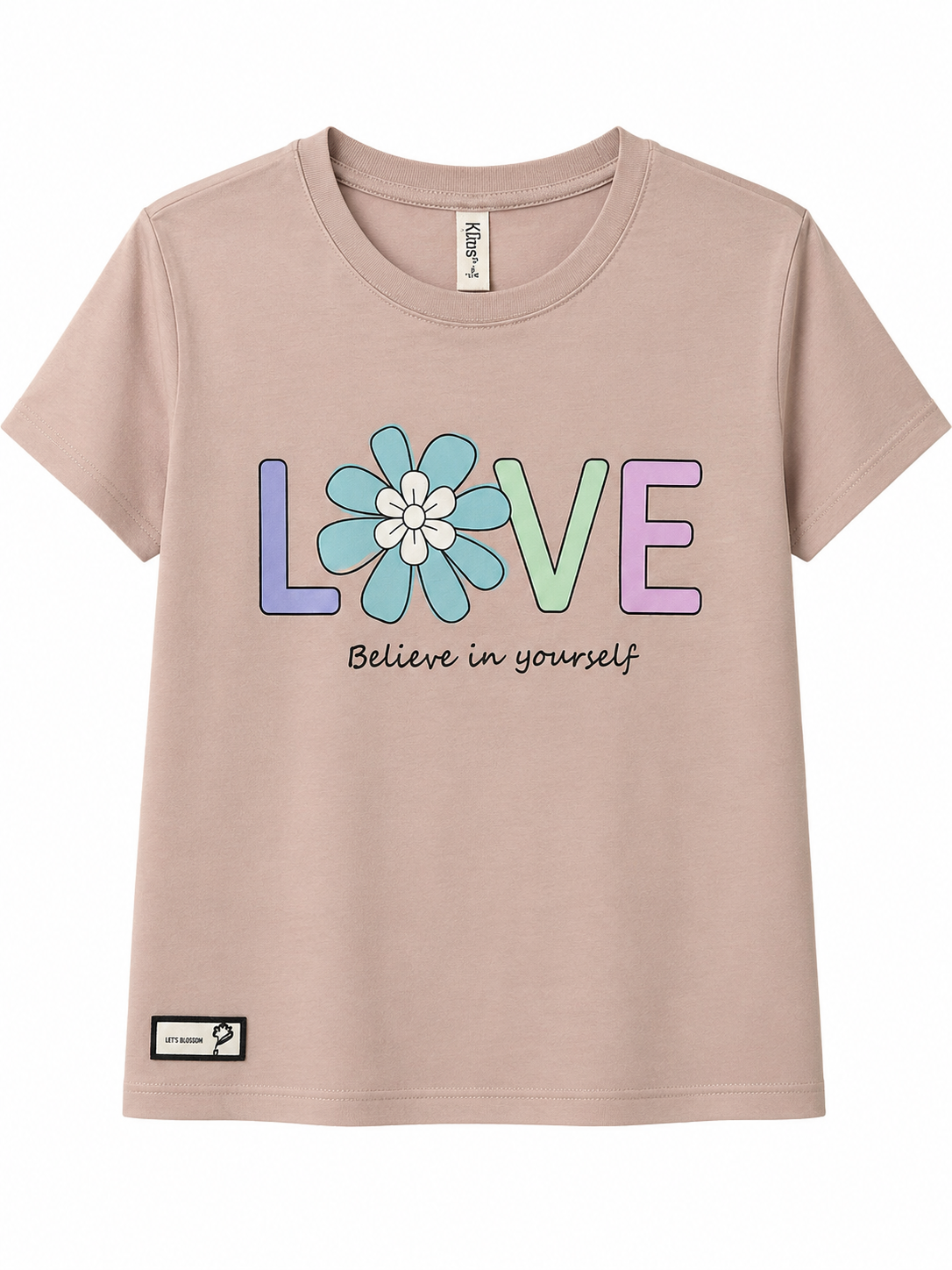 Детска блуза LOVE Believe in Yourself – пудра
