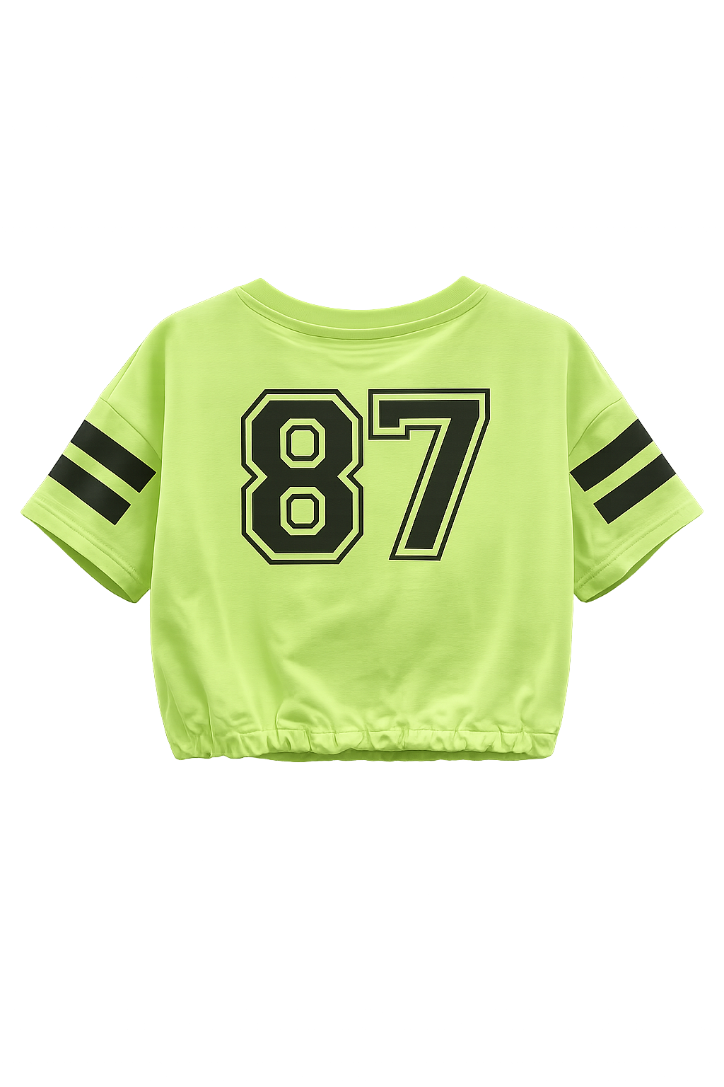 Детска къса блуза Neon 87 – неон зелена