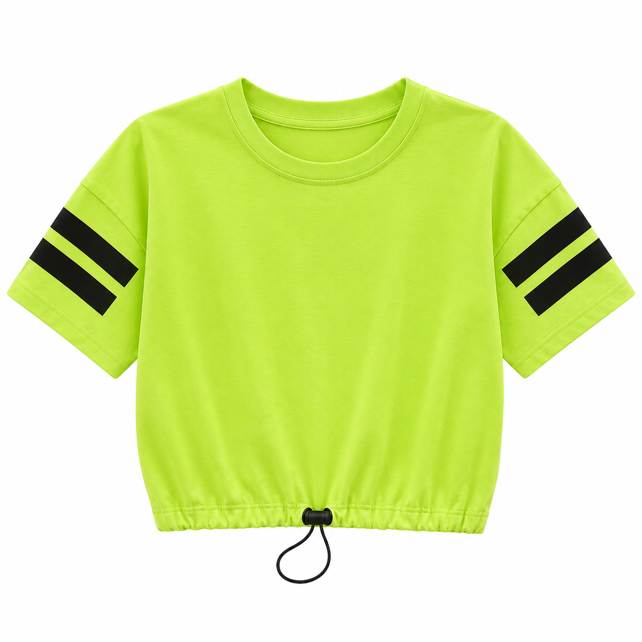 Детска къса блуза Neon 87 – неон зелена