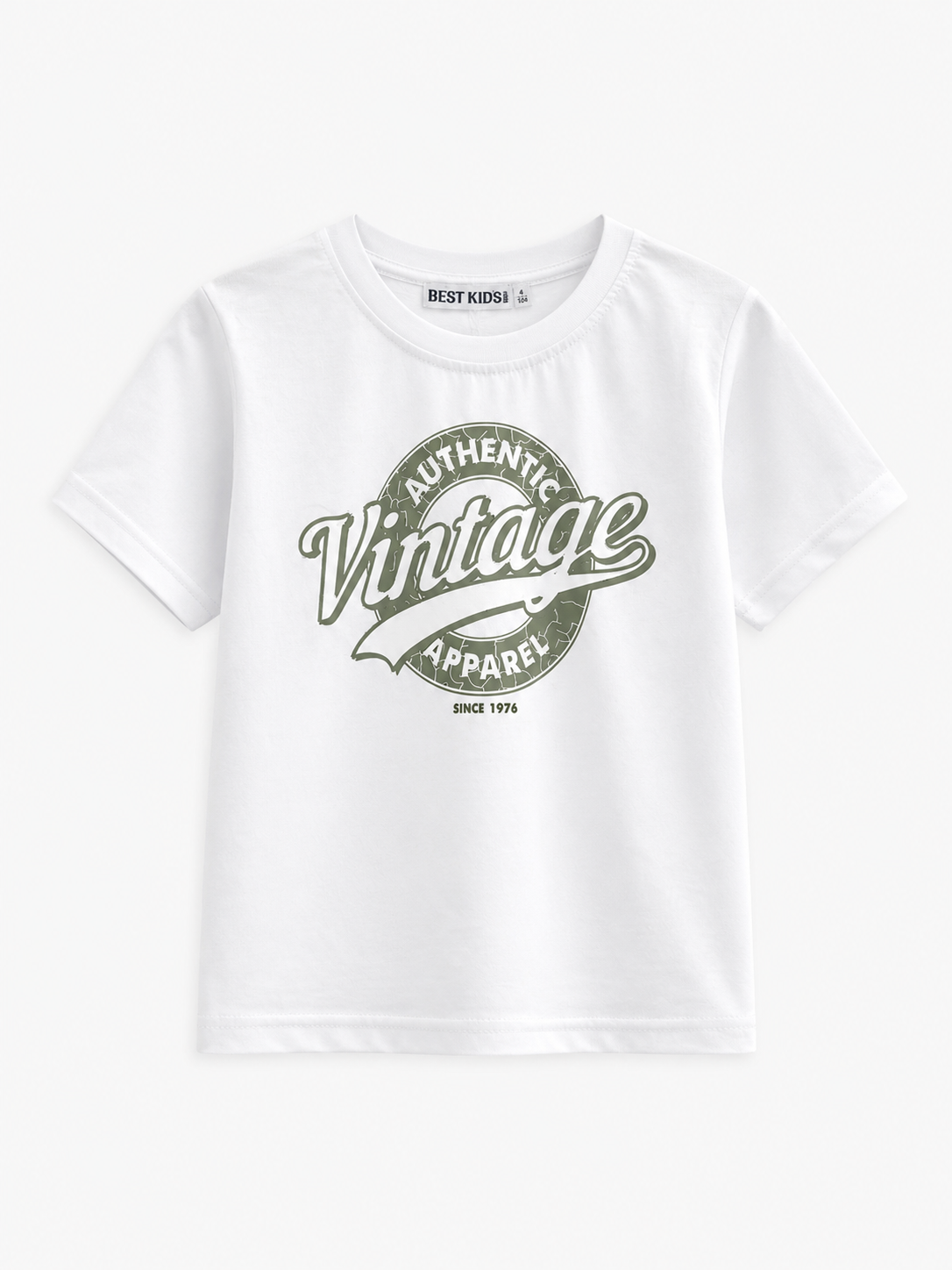 Детска бяла тениска Vintage Authentic