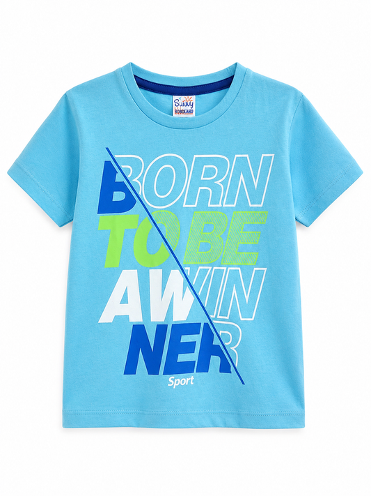 Детска синя тениска Born To Be A Winner