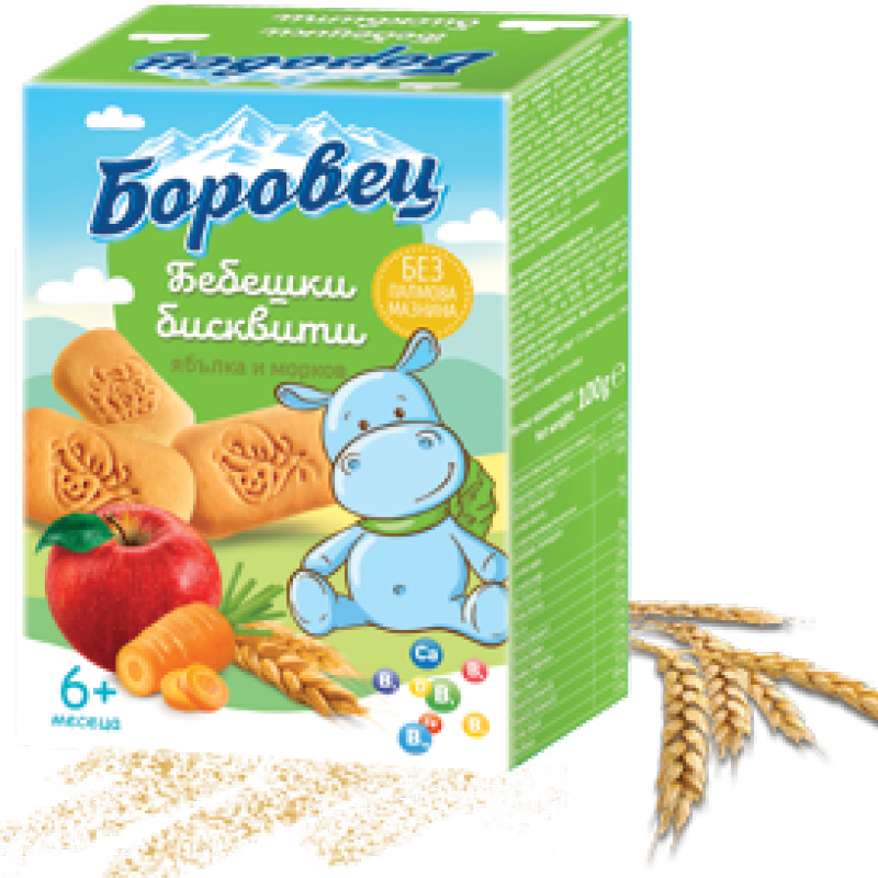 Бебешки бисквити Боровец – ябълка и морков (6+ месеца)