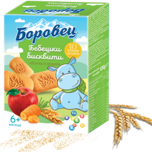 Бебешки бисквити Боровец – ябълка и морков (6+ месеца)