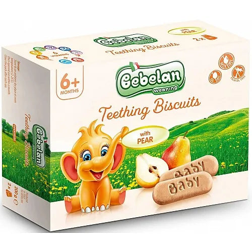 Bebelan Teething Biscuits – Бебешки бисквити за никнене на зъбки с вкус на круша (6+ месеца)