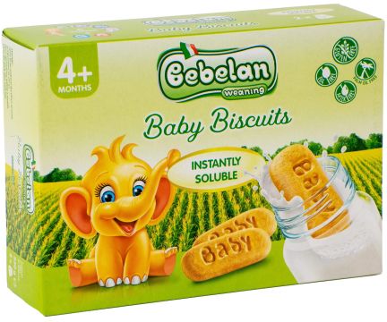 Bebelan Baby Biscuits – Бебешки бисквити, инстантно разтворими (4+ месеца)