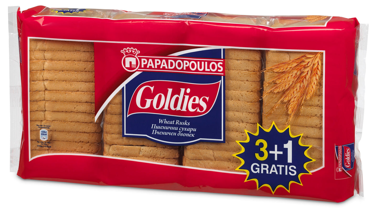 Papadopoulos Goldies – Пшенични сухари (3+1 GRATIS)