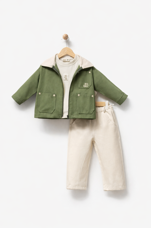 Детски комплект за момче – яке, блуза и панталон