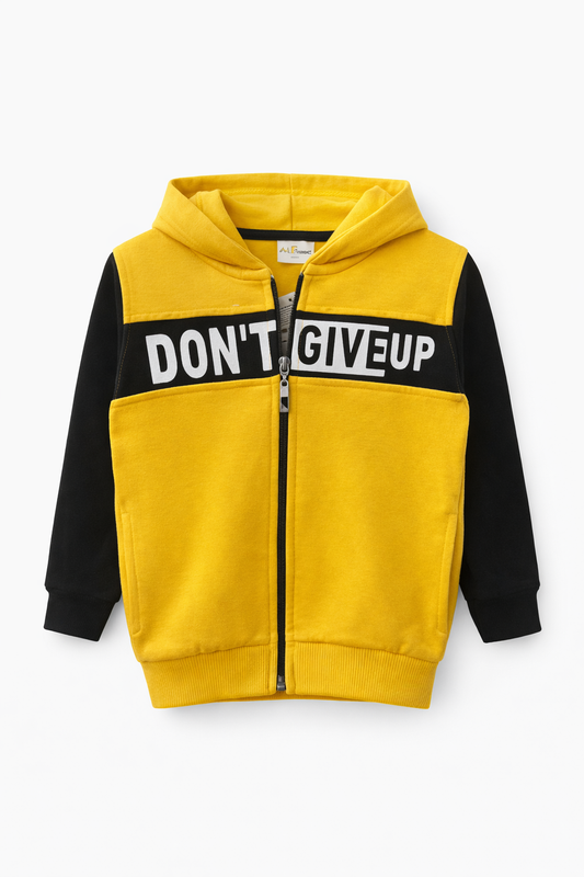 Детски суитшърт за момче с качулка и цип