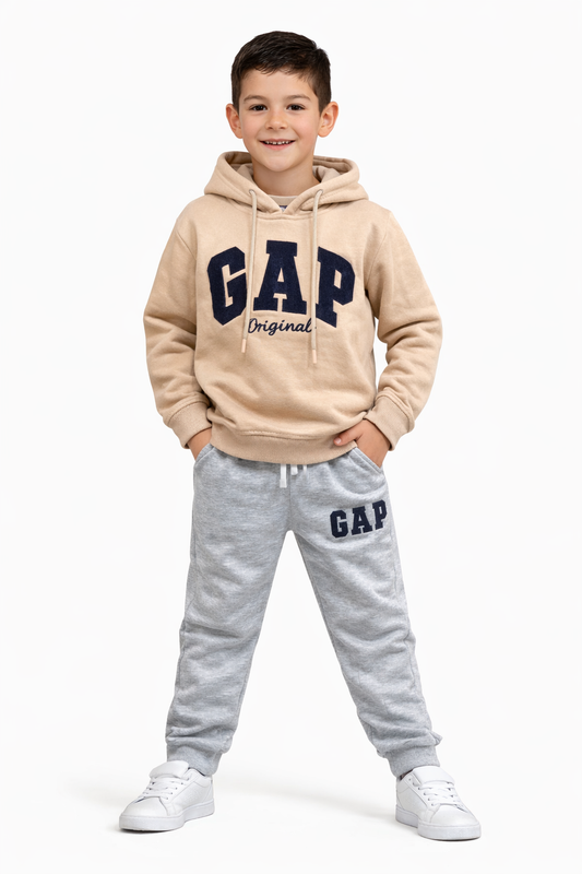 Детски спортен комплект с качулка – суитшърт и панталон