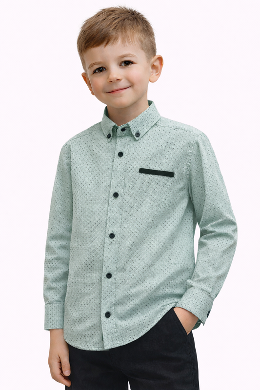 Детска риза с тик-так копчета