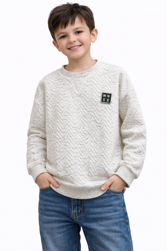 Детска ватирана блуза с релефна текстура