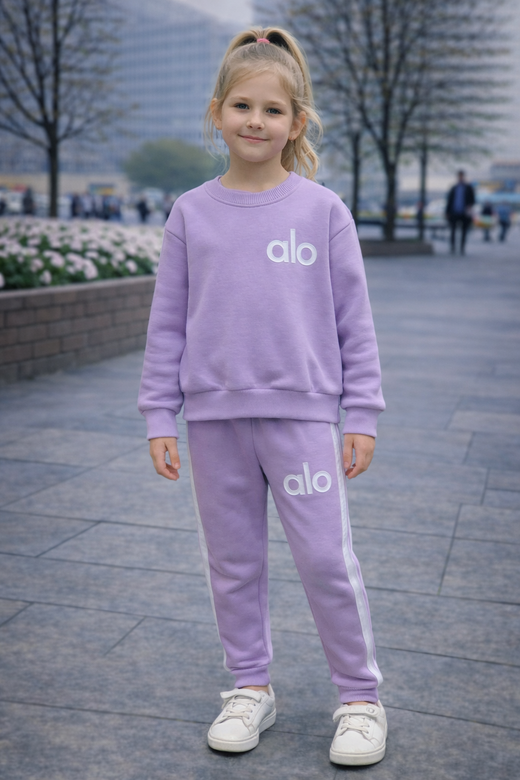 Детски ватиран комплект от две части – блуза и панталон