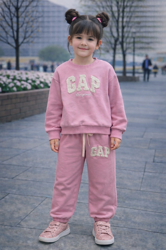 Детски спортен комплект GAP за момиче – розов