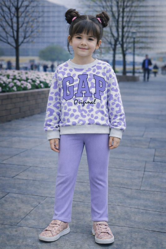 Детски комплект за момиче – блуза и рипс клин