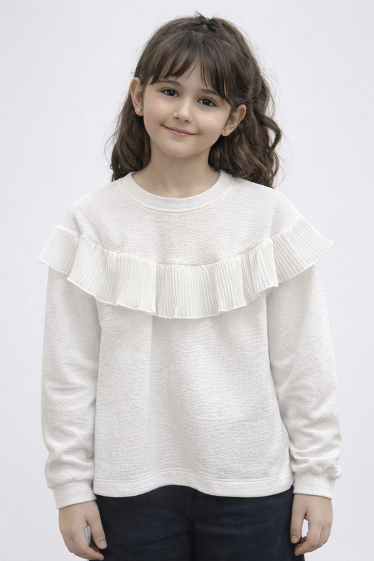 Детска блуза с декоративна къдричка