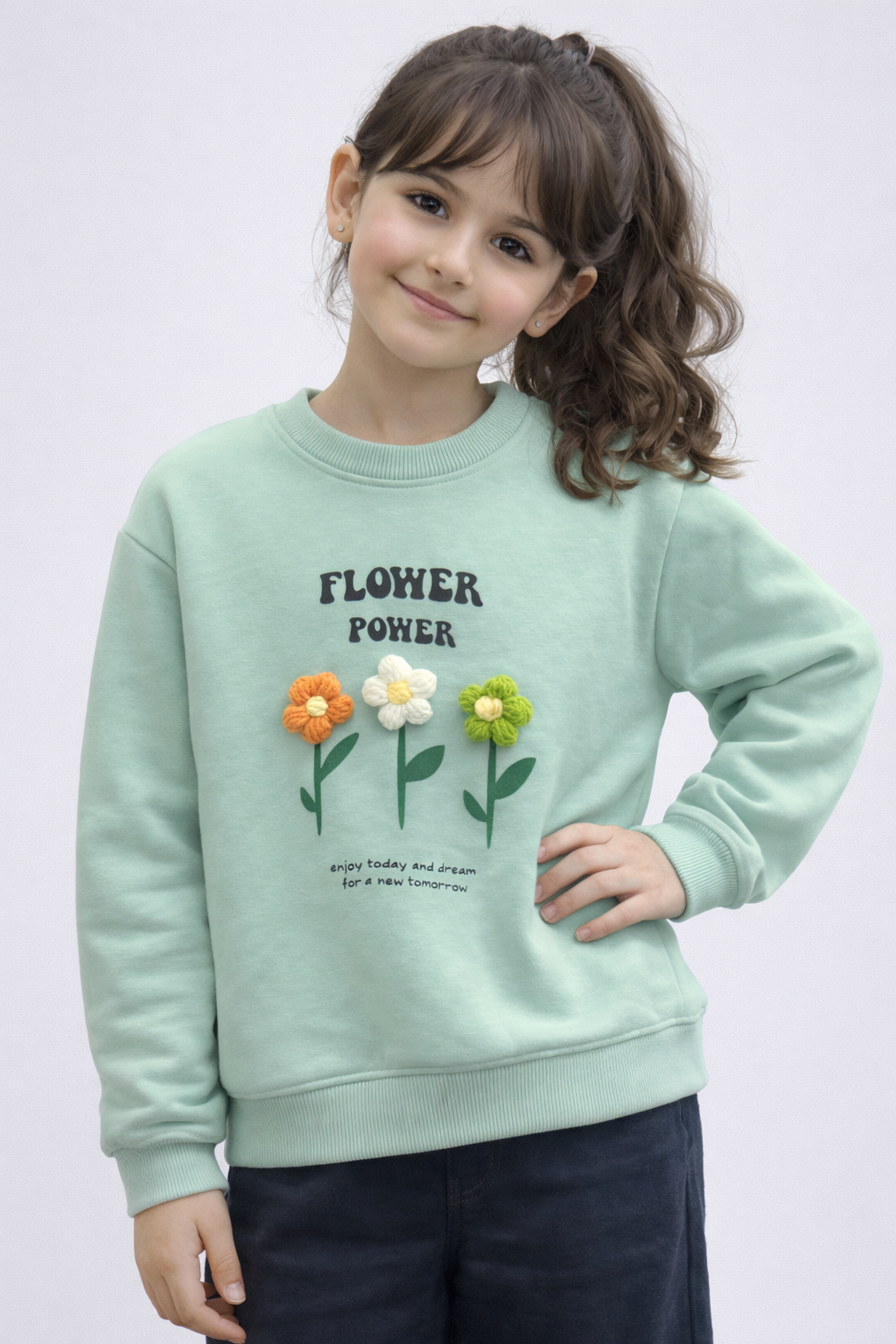 Детска ватирана блуза „Flower Power“