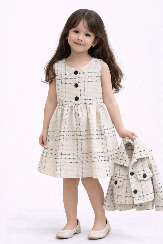 Детска рокля от букле с елегантно сако – комплект за момиче