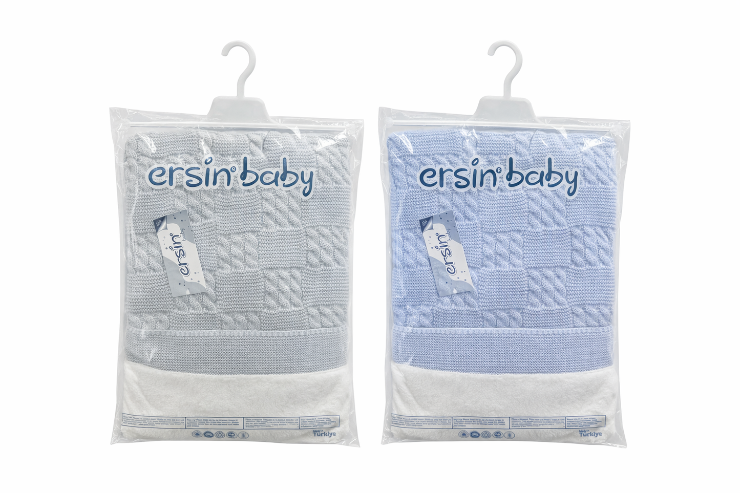Плетено бебешко одеяло Ersin Baby – два цвята