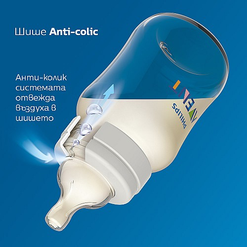 Шише за хранене Anti-Colic 330 мл, с биберон със сила на потока 3, 3м+ Philips AVENT SCY106/01