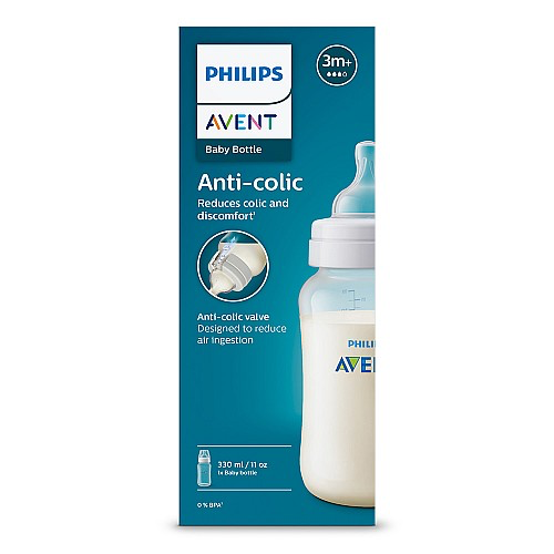 Шише за хранене Anti-Colic 330 мл, с биберон със сила на потока 3, 3м+ Philips AVENT SCY106/01