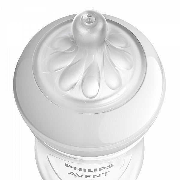 Шише за хранене Natural Response 330 мл с биберон без протичане Natural Response Поток 4, 3м+, Philips AVENT SCY906/01