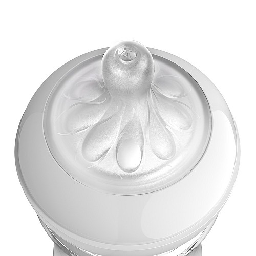 Шише за хранене Natural Response с клапа AirFree 125 мл с биберон без протичане Natural Response Поток 2, 0м+, Philips AVENT SCY670/01