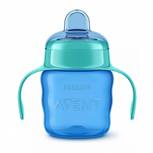 Philips AVENT Чаша за лесен преход с дръжки 6м+, 200 мл, СИНЯ SCF551/05