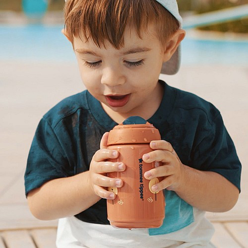 Неразливаща се чаша с твърд накрайник SuperStar Sippee Cup, с антибактериално покритие Bacshield, 390 мл, 12м+, оранжева