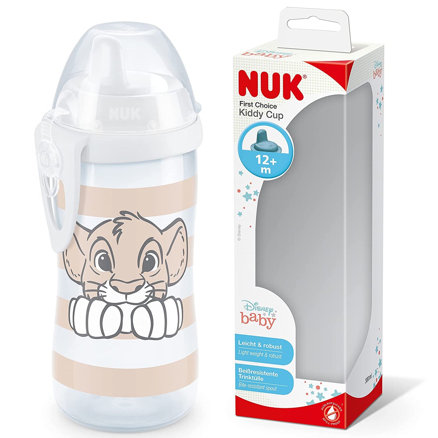 NUK Чаша за сок с твърд накрайник 300 мл. KIDDY CUP LION KING