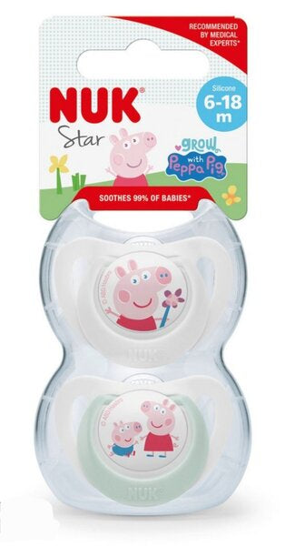 Нук-Биберон залъгалка 6-18 силикон 2бр.