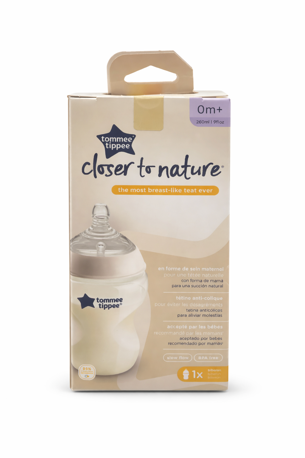 Tommee Tippee Closer to Nature – шише за хранене 260 ml (0м+)