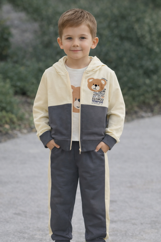 Детски спортен комплект за момче – суитшърт с цип и панталон