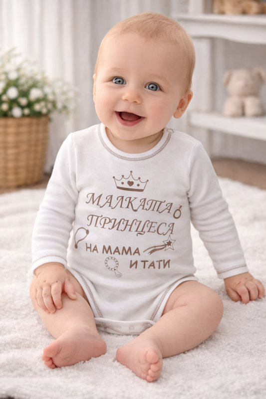 Бебешко боди „Малката принцеса на мама и тати“