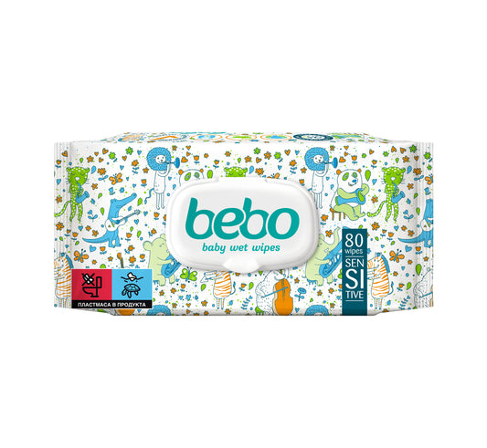 БЕБО Sensitive бебешки мокри кърпички – 80 бр.