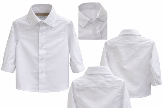 Класическа бяла детска риза