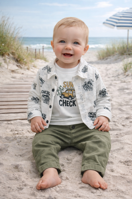 Детски комплект от три части с риза и панталон