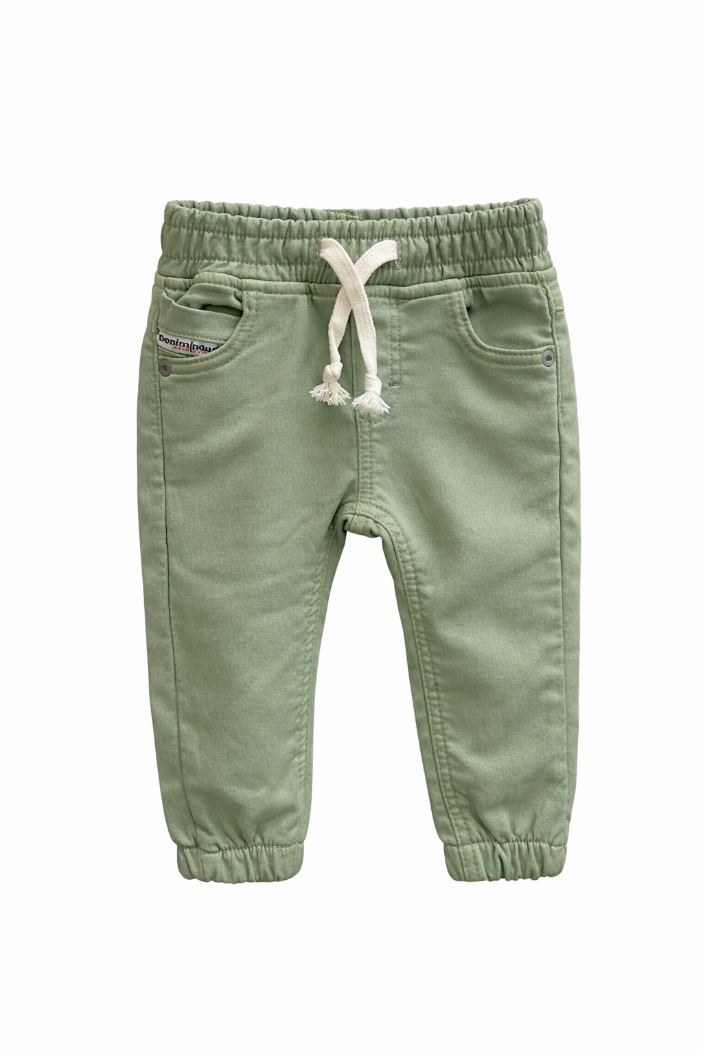 Детски памучни панталони с ластик и джоб