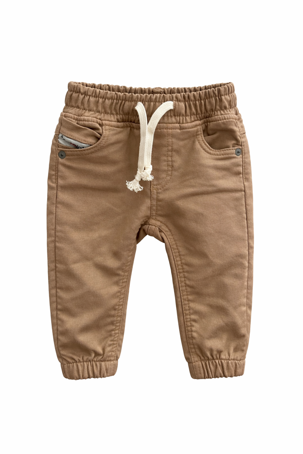 Детски памучни панталони с ластик и джоб