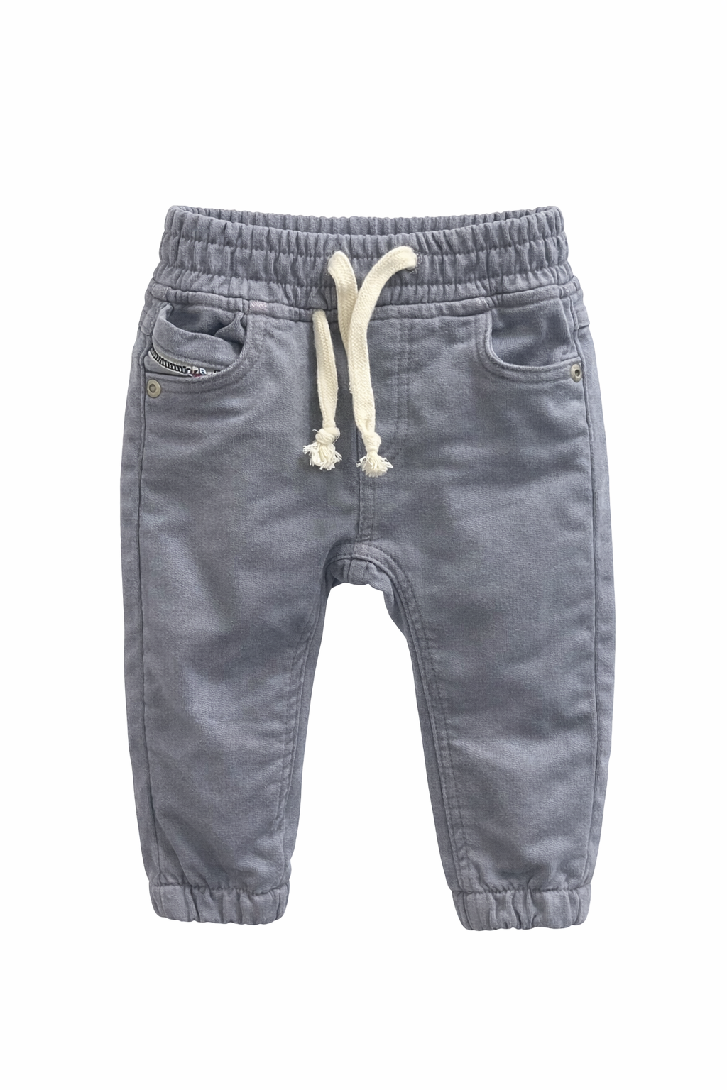 Детски памучни панталони с ластик и джоб