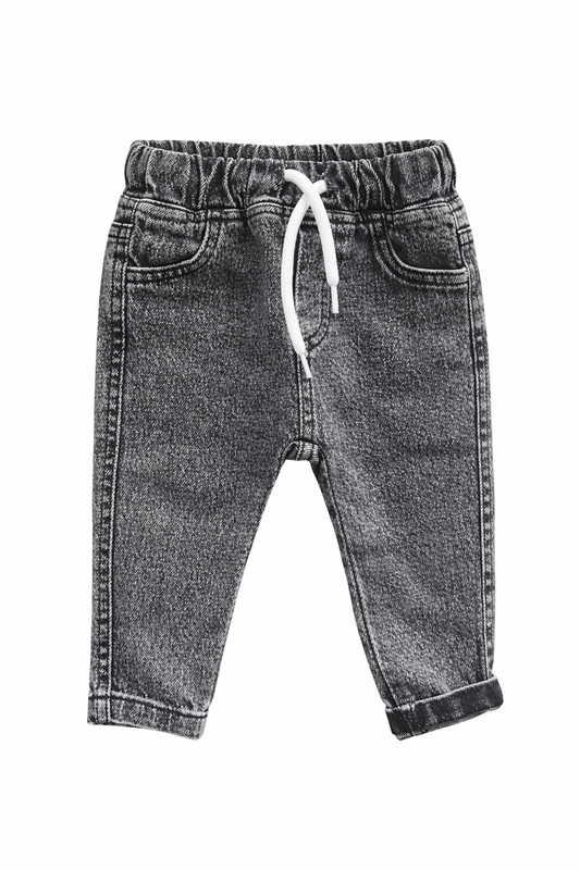 Детски дънков панталон тип jogger – сив