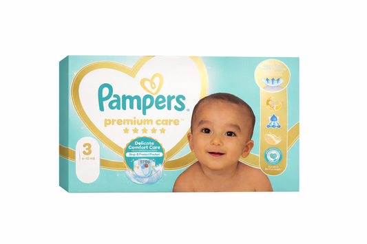Pampers Premium Care – Размер 3 (6–10 кг), 120 бр.