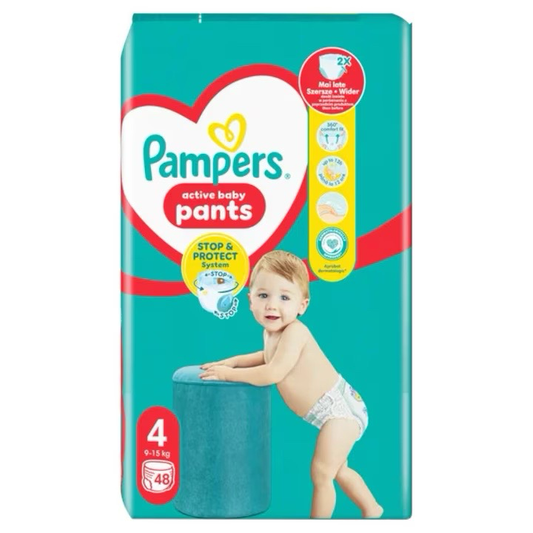 Pampers Active Baby Pants Размер 4 (9–15 кг), 48 броя